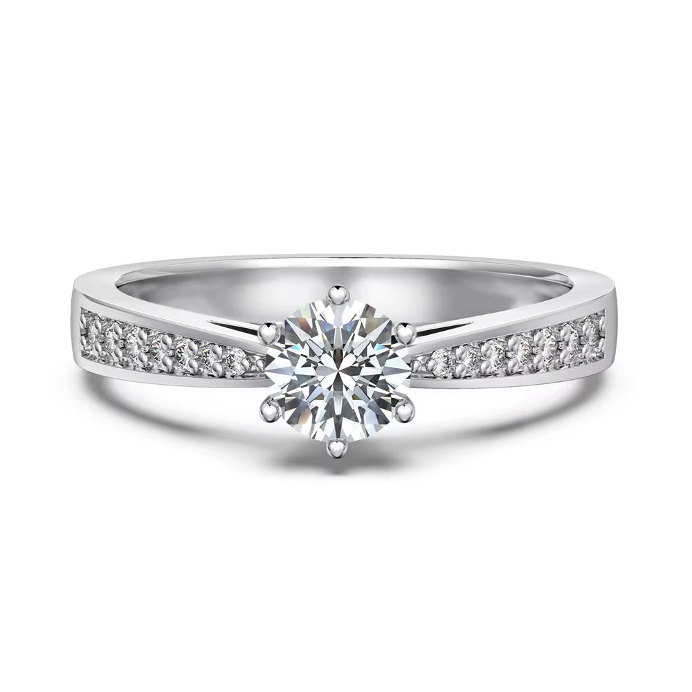 Bague Précieuse en argent S925 rhodié