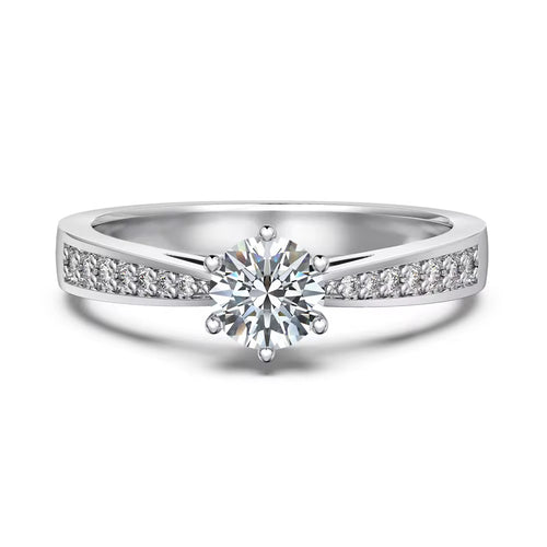 Bague Précieuse en argent S925 rhodié