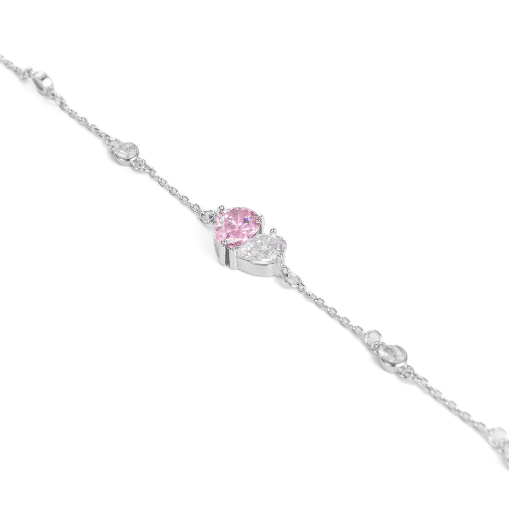 Bracelet "Toi et Moi" – Argent 925 & Zircone 5A