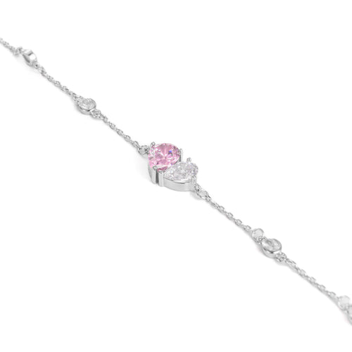 Bracelet "Toi et Moi" – Argent 925 & Zircone 5A